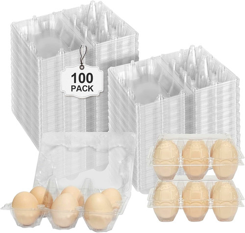 100 egg box plastic boxes - ,