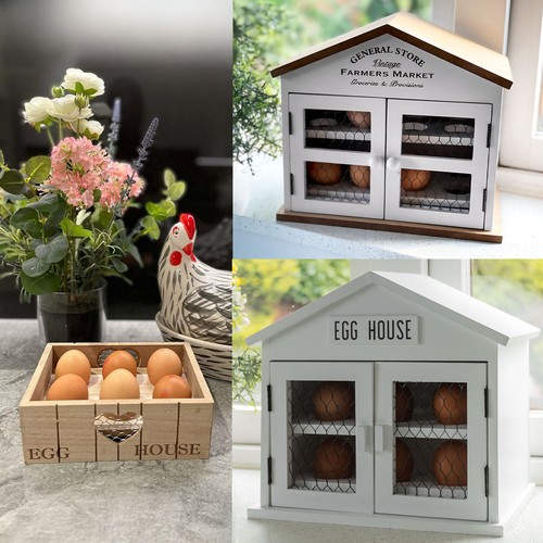 Wooden chicken egg holders - wooden,